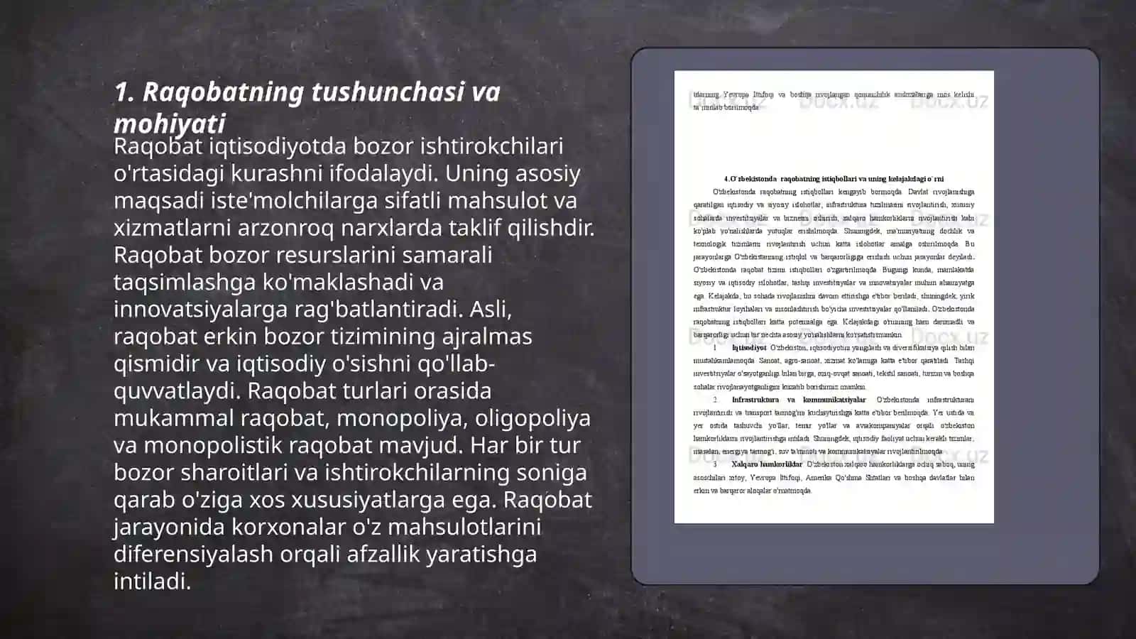 Raqobatning muhiti, shakllari va usullari 3