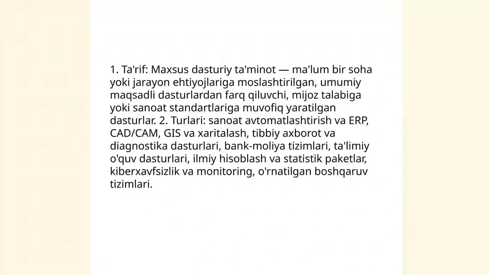 Maxsus dasturiy ta'minotlardan foydalanish 3