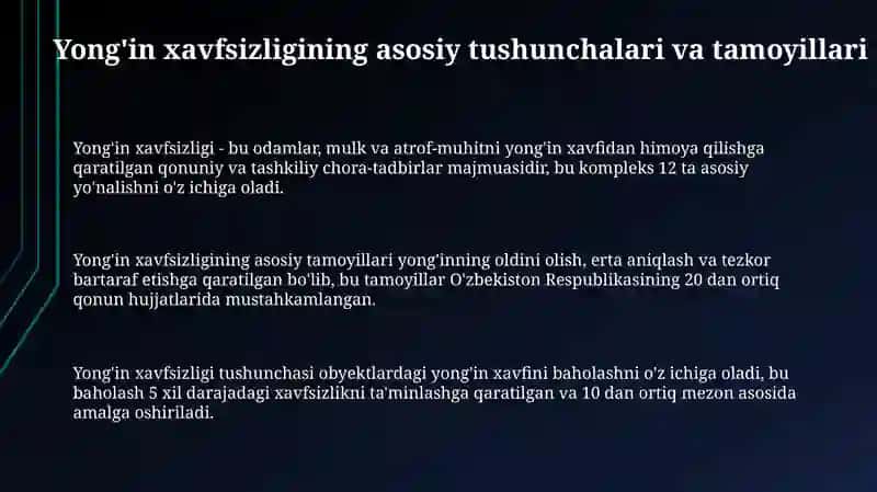 Yong'in xavfsizligi boʻyicha huquqiy normalar va qonunchilik 3