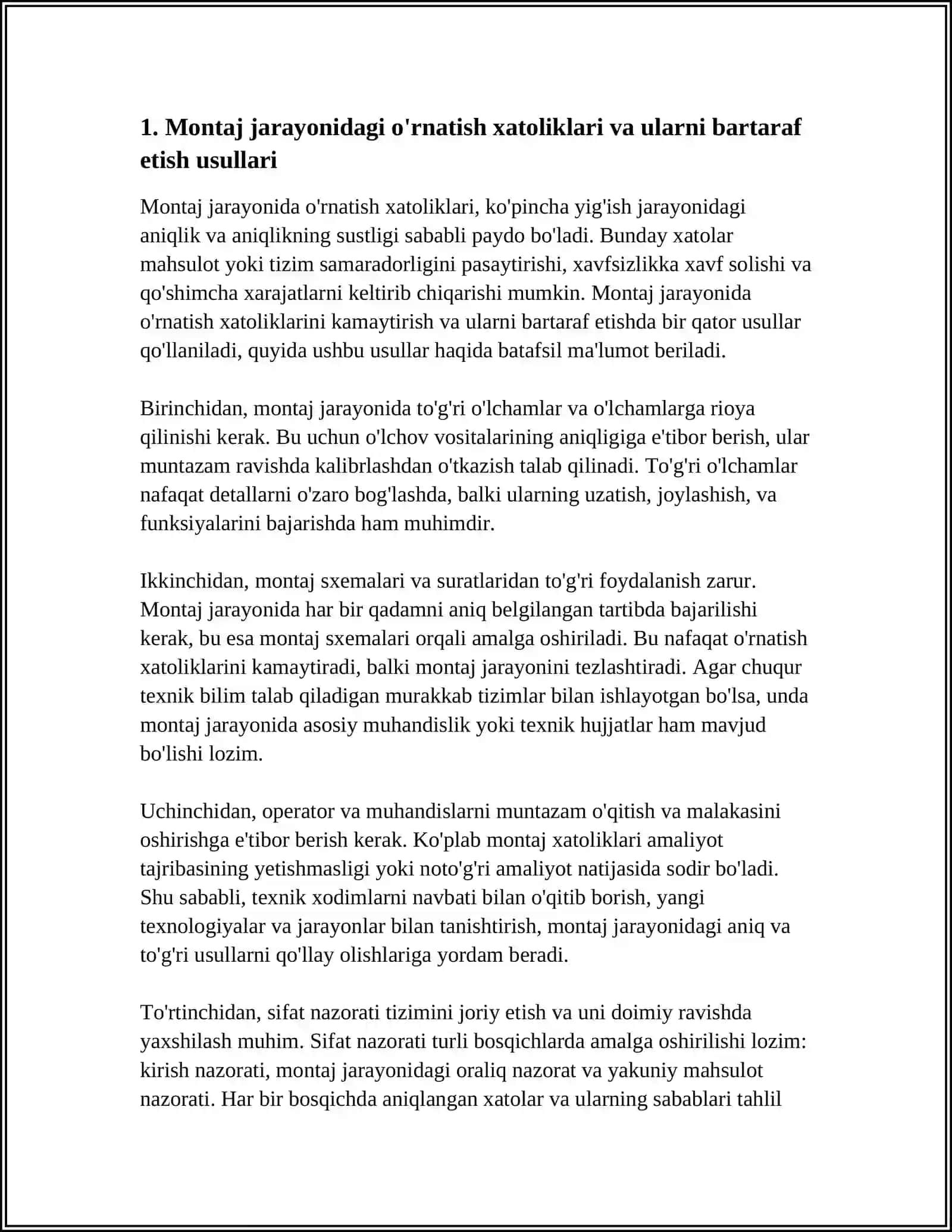 YIGʻISHDA KELIB CHIQADIGAN XATOLIKLAR, ULARNI BARTARAF QILISH USULLARI 3