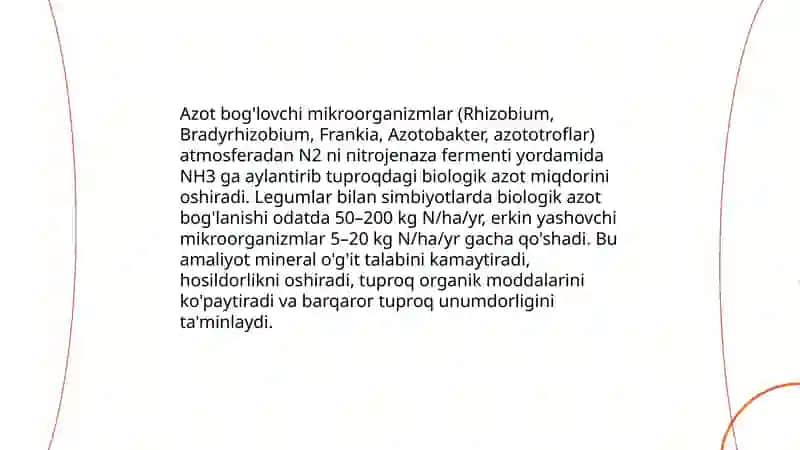 Tuproq unumdorligi oshirishda mikroorganizmlardan foydalanish 3