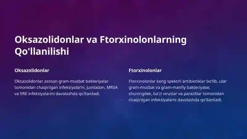 Oksazolidonlar va Ftorxinolonlar 3