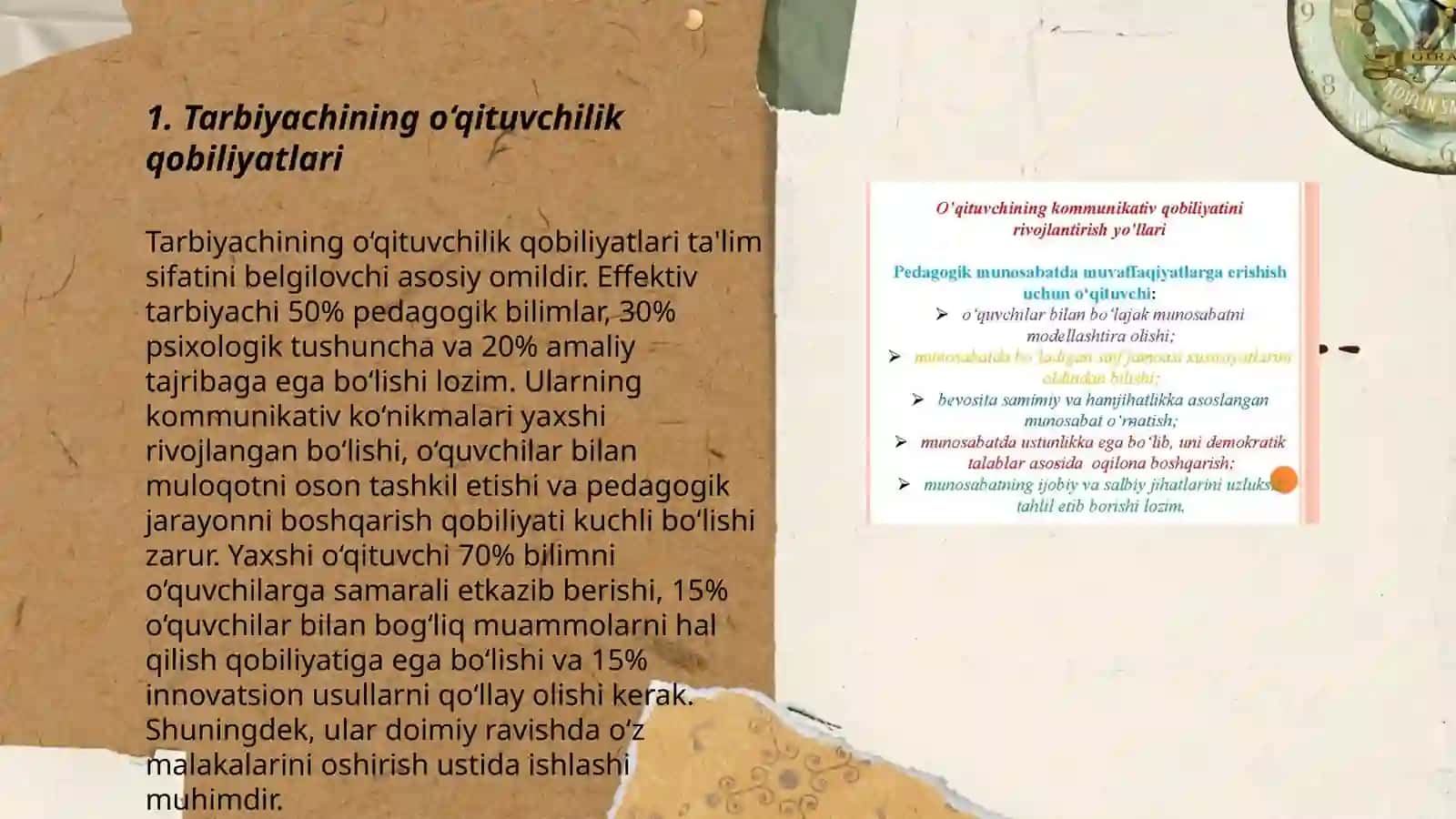 Tarbiyachi faoliyatida pedagogik qobiliyatning oʻrni 3