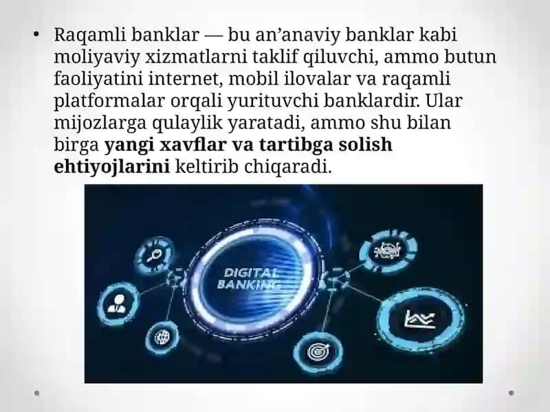 Raqamli banklar nazorat qilish, tartibga solish va xavfsizlik 3