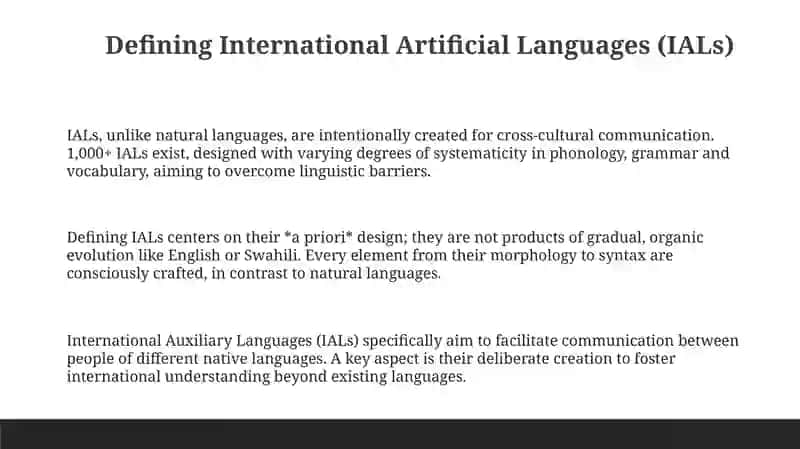 International artificial languages 3