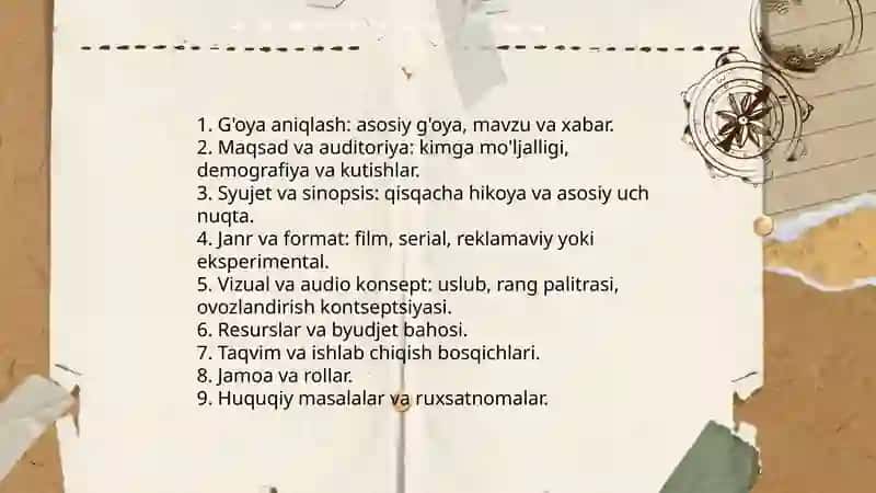 Audiovizual medialarni amalga oshirish bosqichlari 3