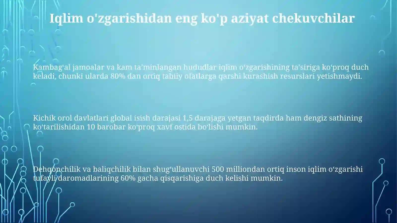 Iqlim o'zgarishi va global isish 3