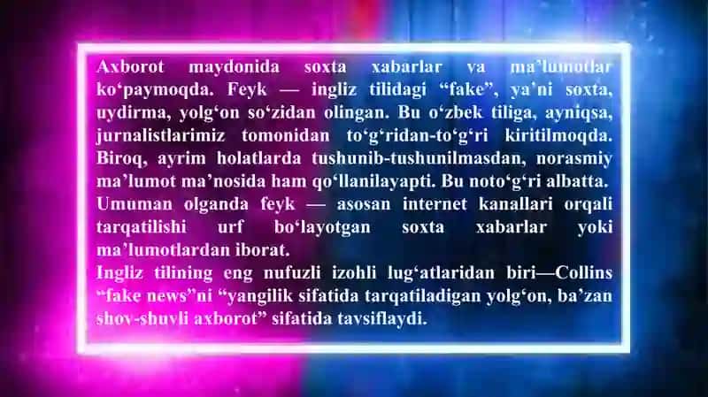 "Feyk xabarlar." 3