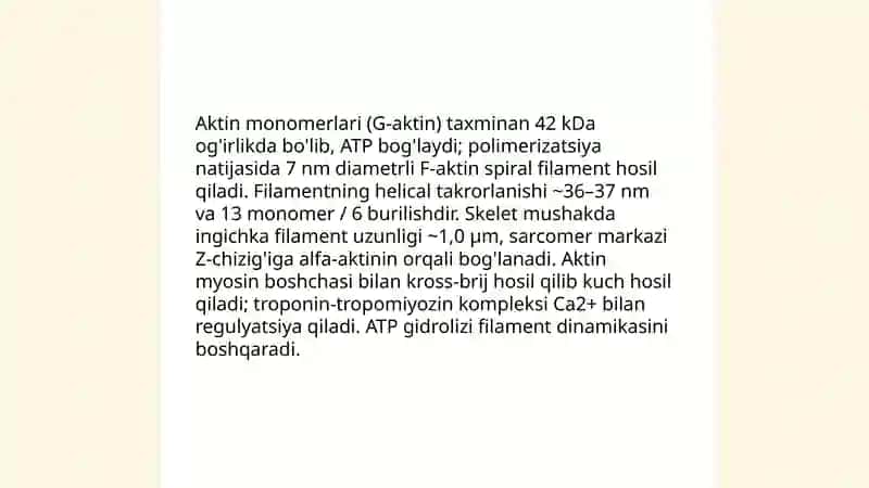 Muskul qisqarish apparat oqsillari 3
