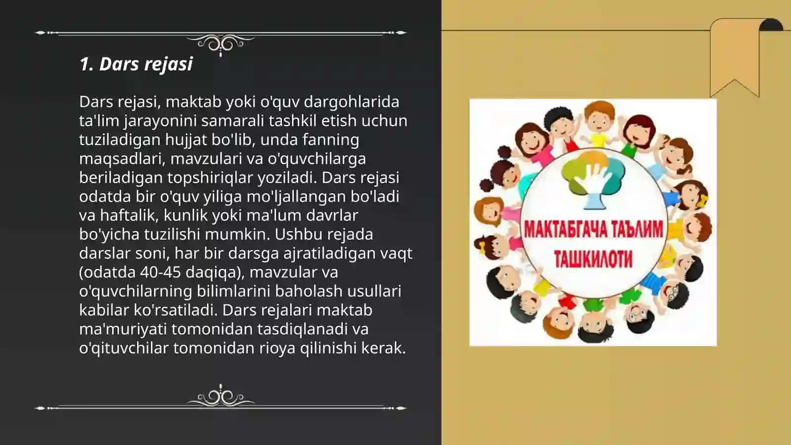 Dars rejasi 3