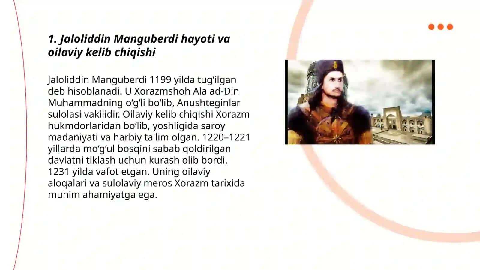Jaloliddin Manguberdi hayoti va oilaviy kelib chiqishi 3