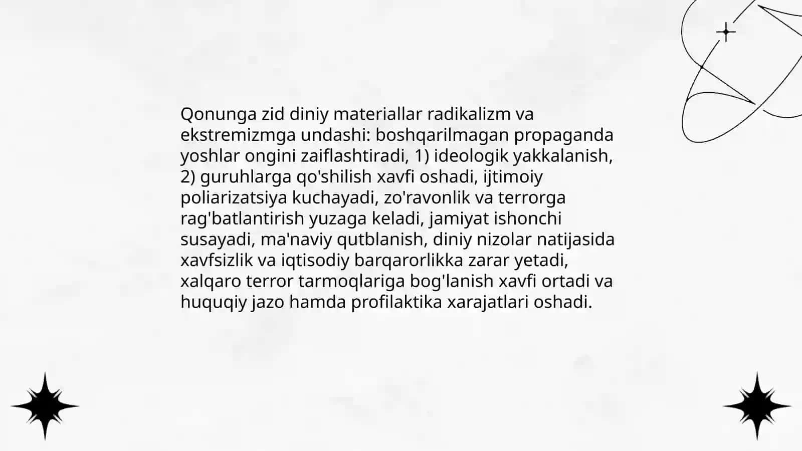 Diniy Mazmundagi Materiallar va Qonun 3