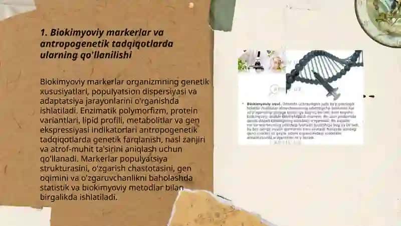 Antropogenetika usullari:biokimyo va sitogenetik usullarni o'rganish 3