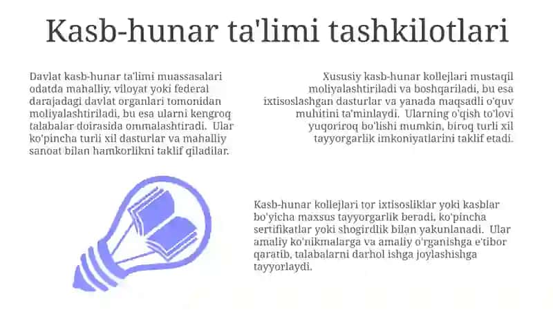 Kasb-hunar ta'limi tashkilotlari 3