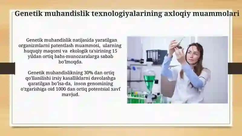 Gen injenerlik texnologiyalarining bioetik muammolari 3