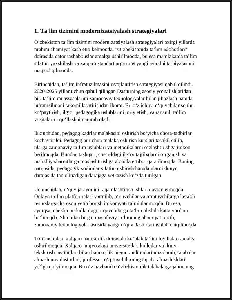 O'ZBEKISTONDA TA'LIM ISLOHOTLARI 3
