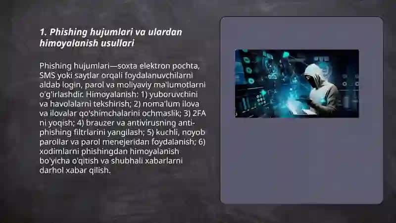 Phishing hujumlari va ulardan himoyalanish usullari 3