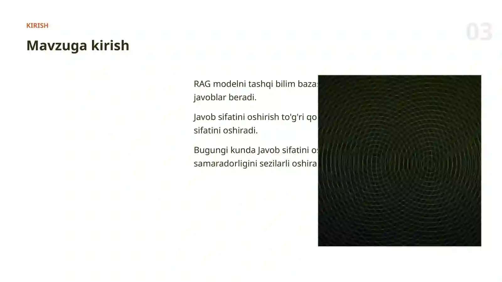 Sun'iy intellekt bo'yicha amaliy taqdimot · III to'plam 3