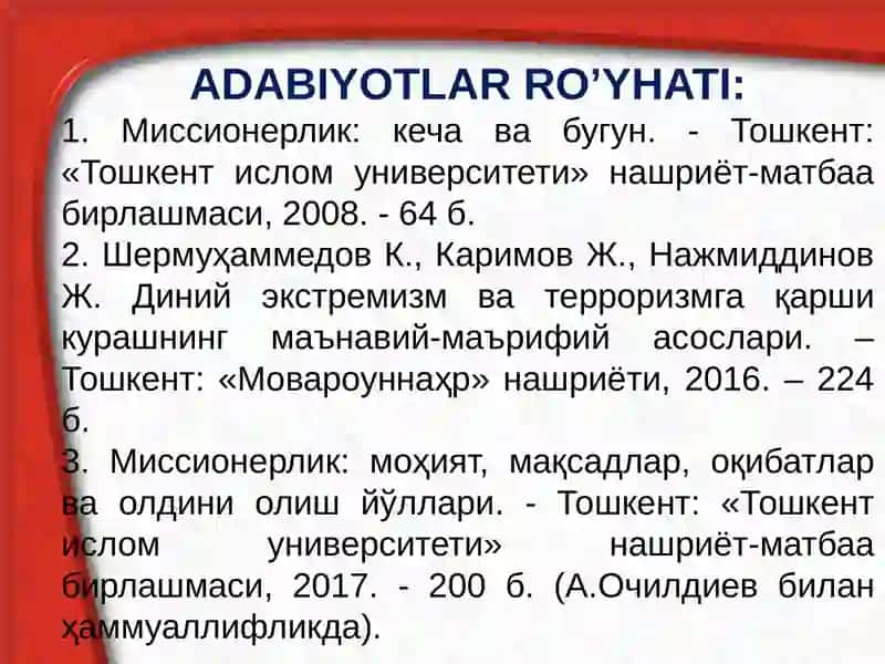 YANGI DINIY HARAKATLAR VA SEKTALAR 3