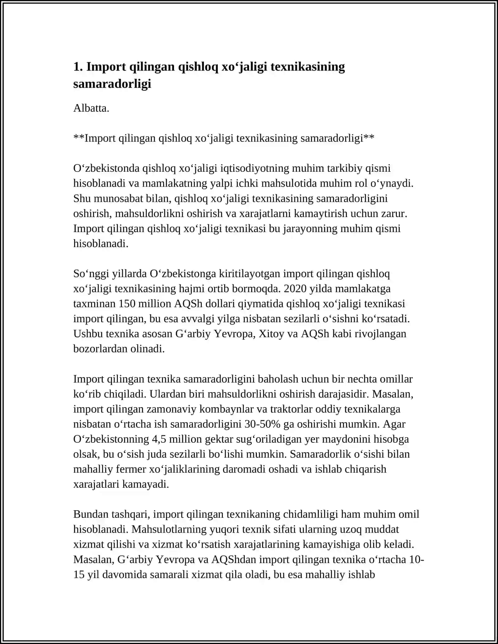 XORIJIY FIRMA QISHLOQ XOʻJALIGI TEXNIKALARINING AFZALLIGI VA KAMCHILIKLARI 3