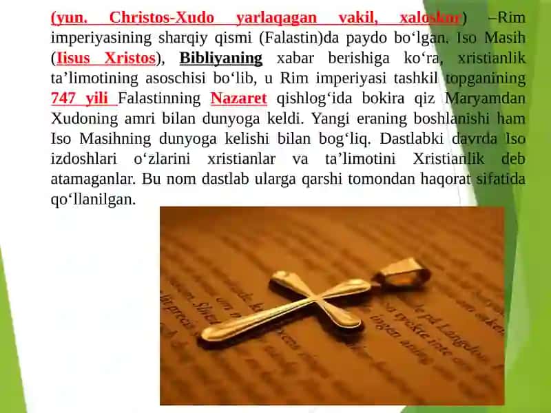 Xristiandini tarixi va asosiy g‘oyalari 3