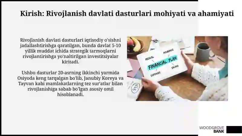 Rivojlantirish davlat dasturlarini shakllantirish va moliyalashtirish 3