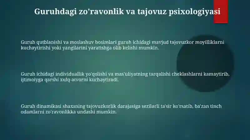 Guruh va jinoiy guruh xulq atvori psixologiyasi 3