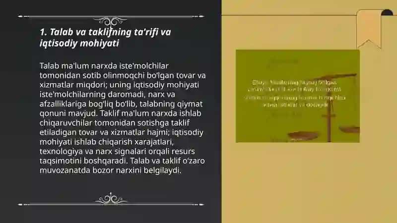 Talab va taklif xaqida taqdimot 3