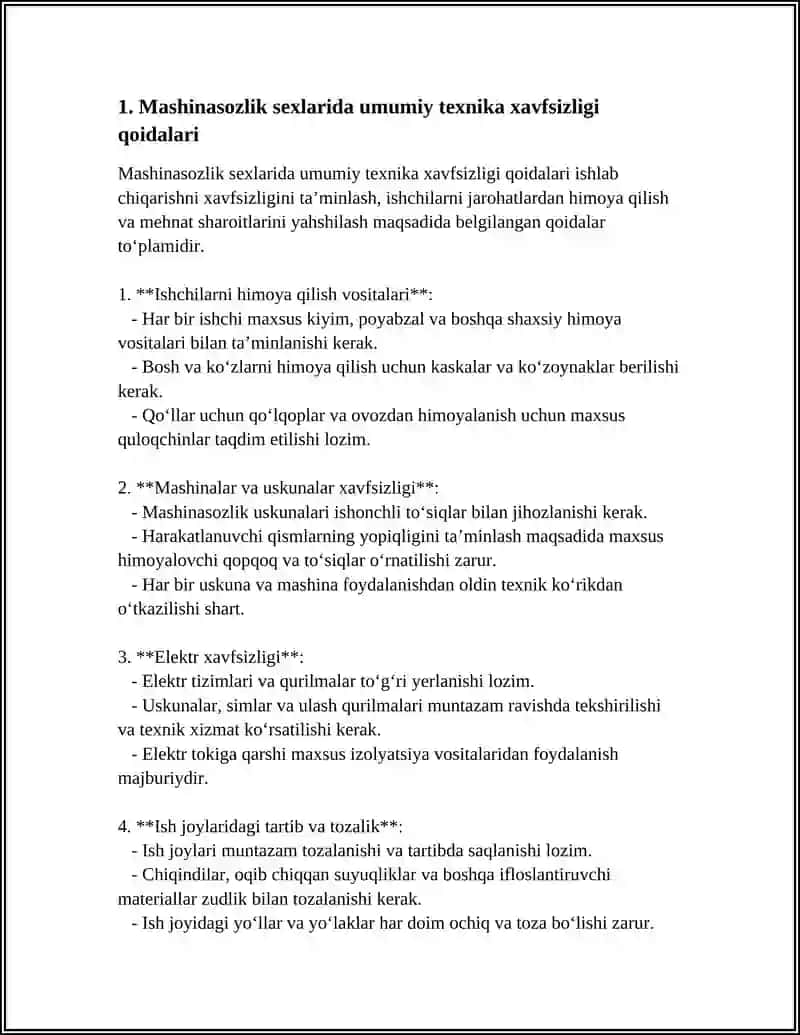 MASHINASOZLIK SEXLARIDA TEXNIKA HAVFSIZLIGI 3