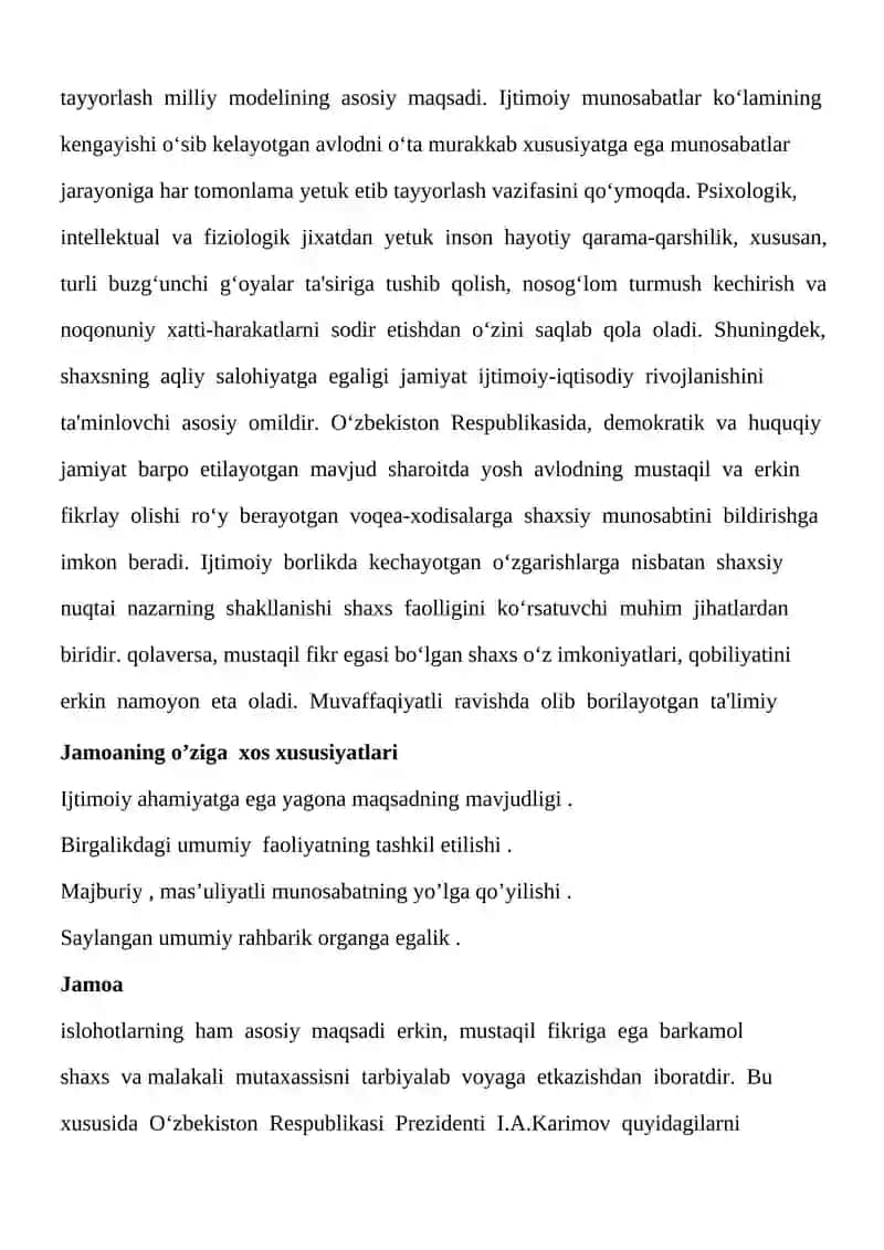 Tarbiya usullarining jamoa rivojidagi o'rni 3