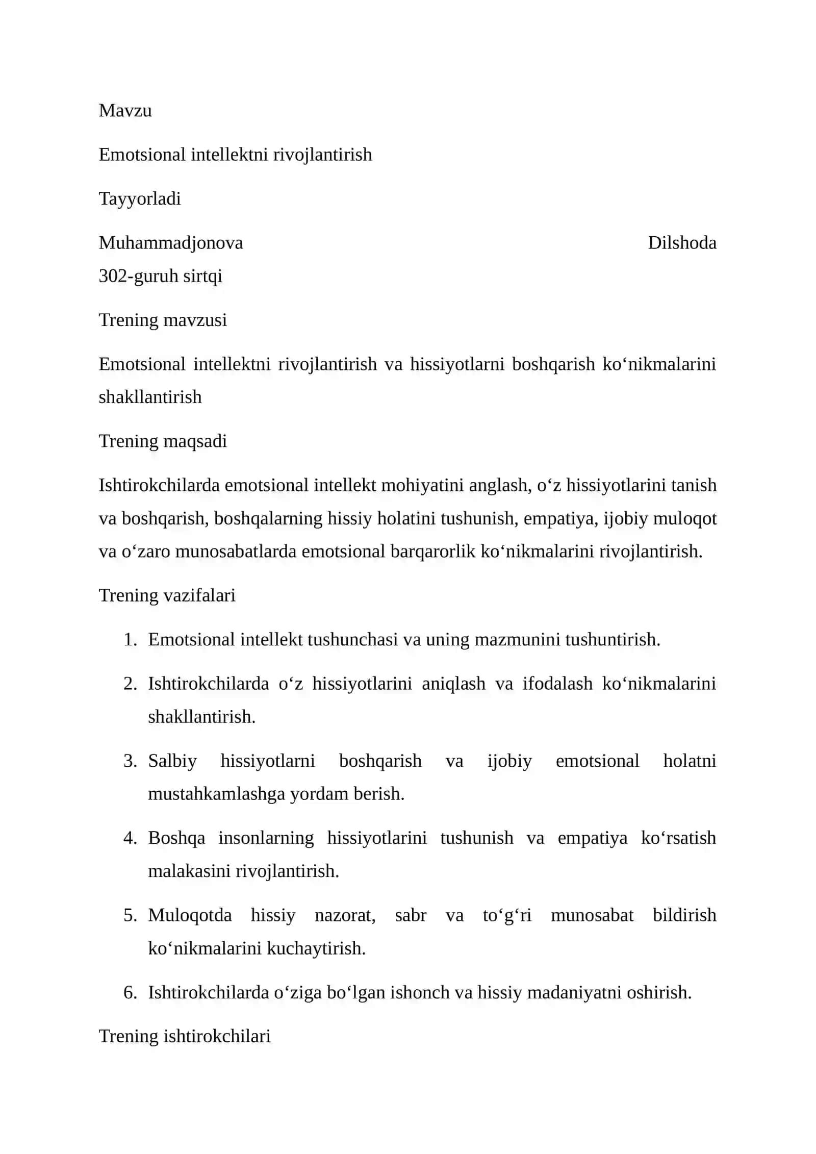 Emotsional intellektni rivojlantirish 3