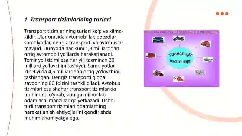 Transport tizimlari va ulani qòllash vositalari 3