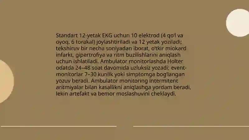 Elektra kardiagrama yozib olish usulari va normalari 3