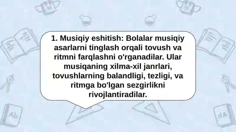 Maktabgacha kichik yoshdagi bolalarning musiqiy faoliyatimazmuni 3