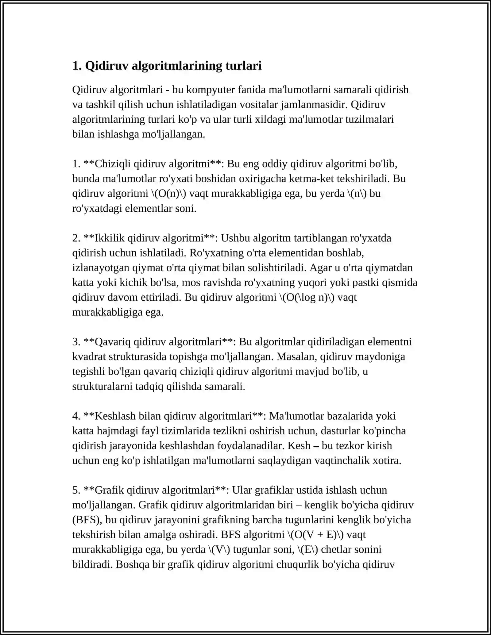 QIDIRUV ALGORITMLARI 3