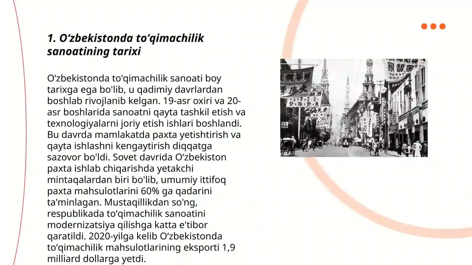 Oʻzbekistonda toʻqimachilik sanoatining tarixi 3