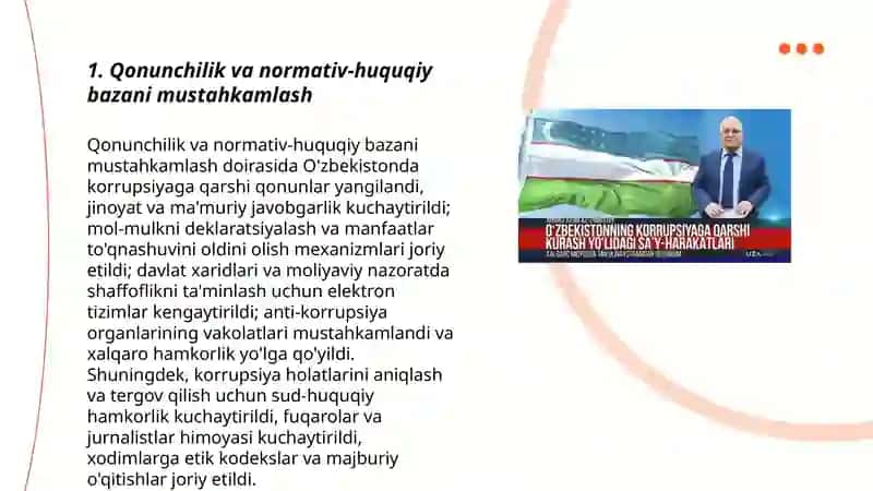 O`zbekistonning korrupsiyaga qarshi kurash siyosati 3