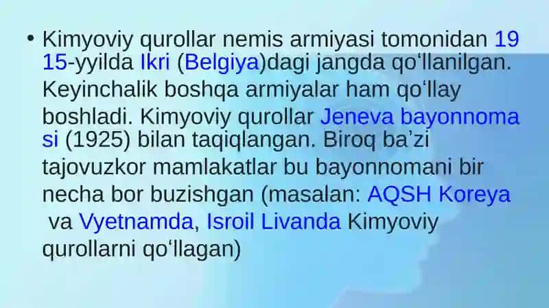 Kimyoviy qurol haqida 3