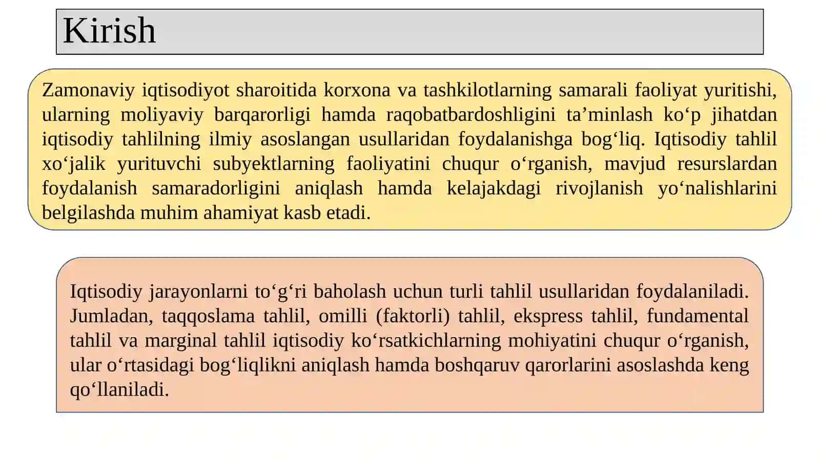 Taqqoslama,omilli,ekspess,fundadmental,marjinaltahlilturlari 3