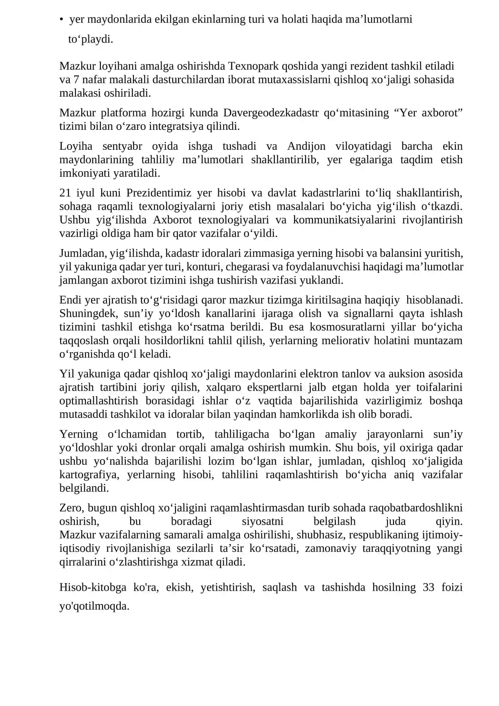 Raqamli texnologiyalar qishloq xo`jaligida 3