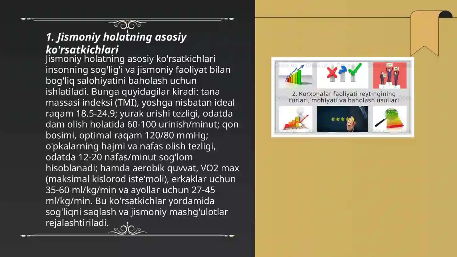Tananing jismoniy holatini nazorat qilish uslibiyatini o`zlashtirish 3