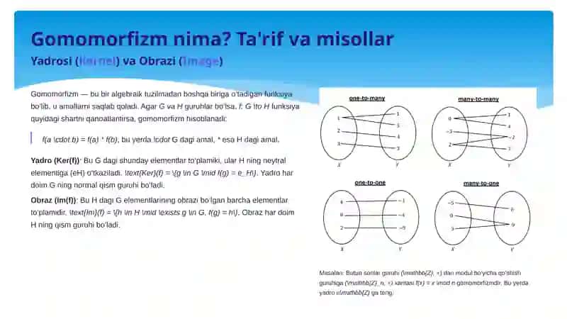 Gomomorfizmlar haqidagi teoremalar 3