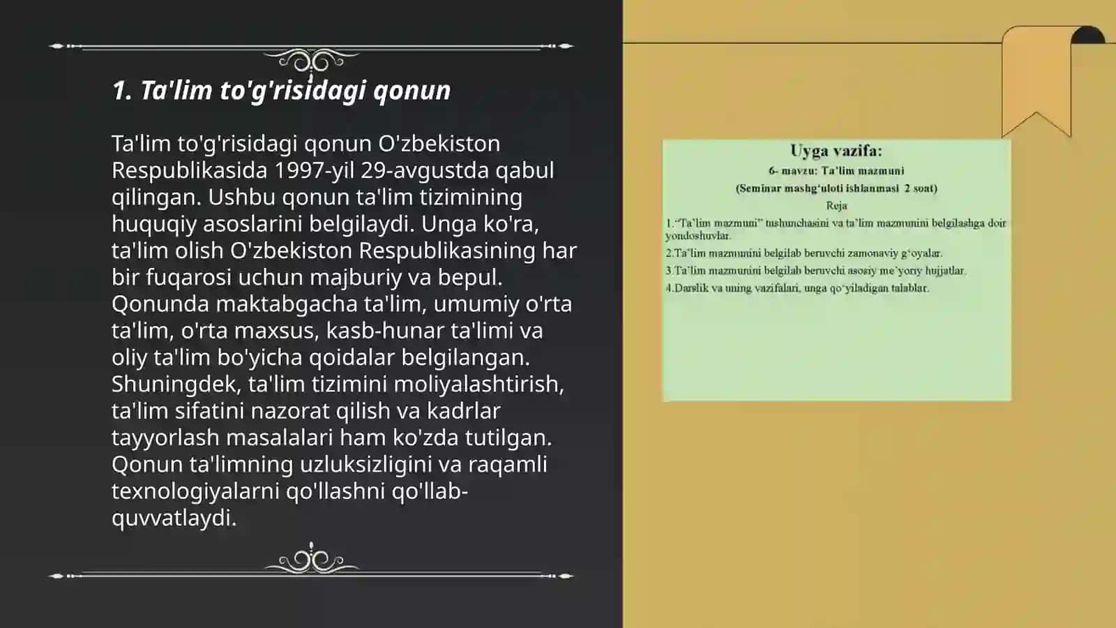 Ta'lim to'g'risidagi qonun 3