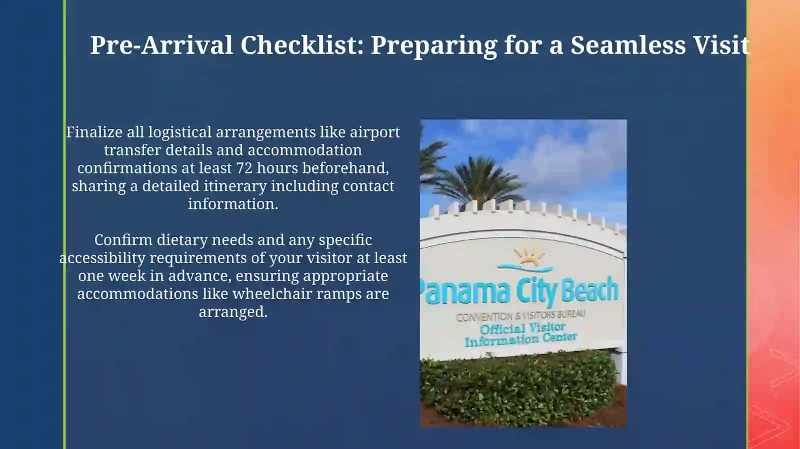 Pre-Arrival Checklist 3