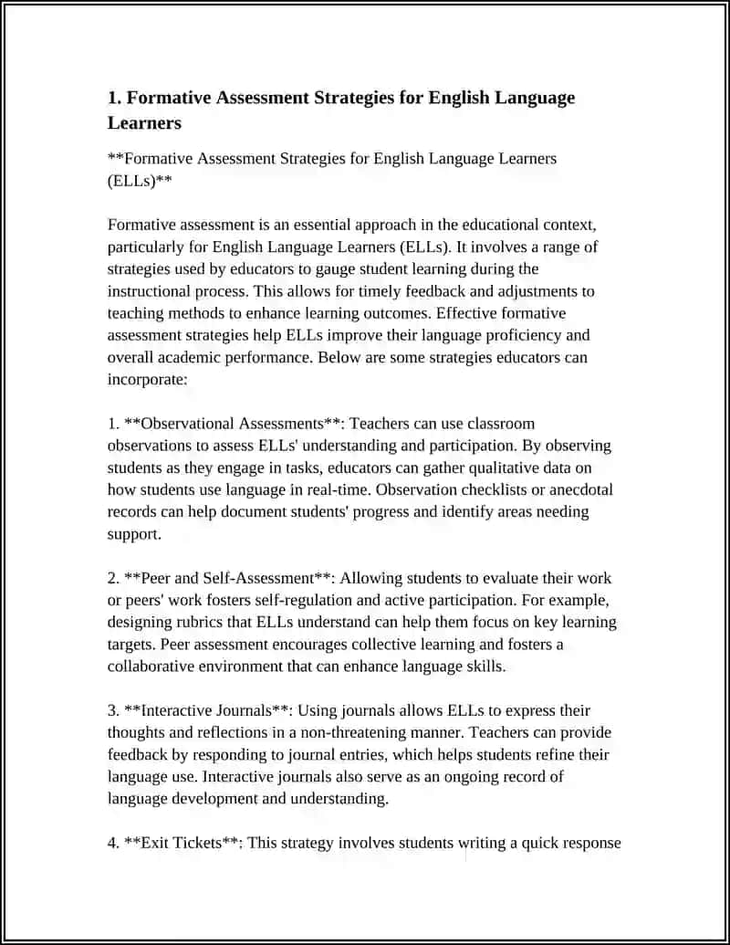 Formative Assessment Strategies for English Language Learners (ELLs) 3