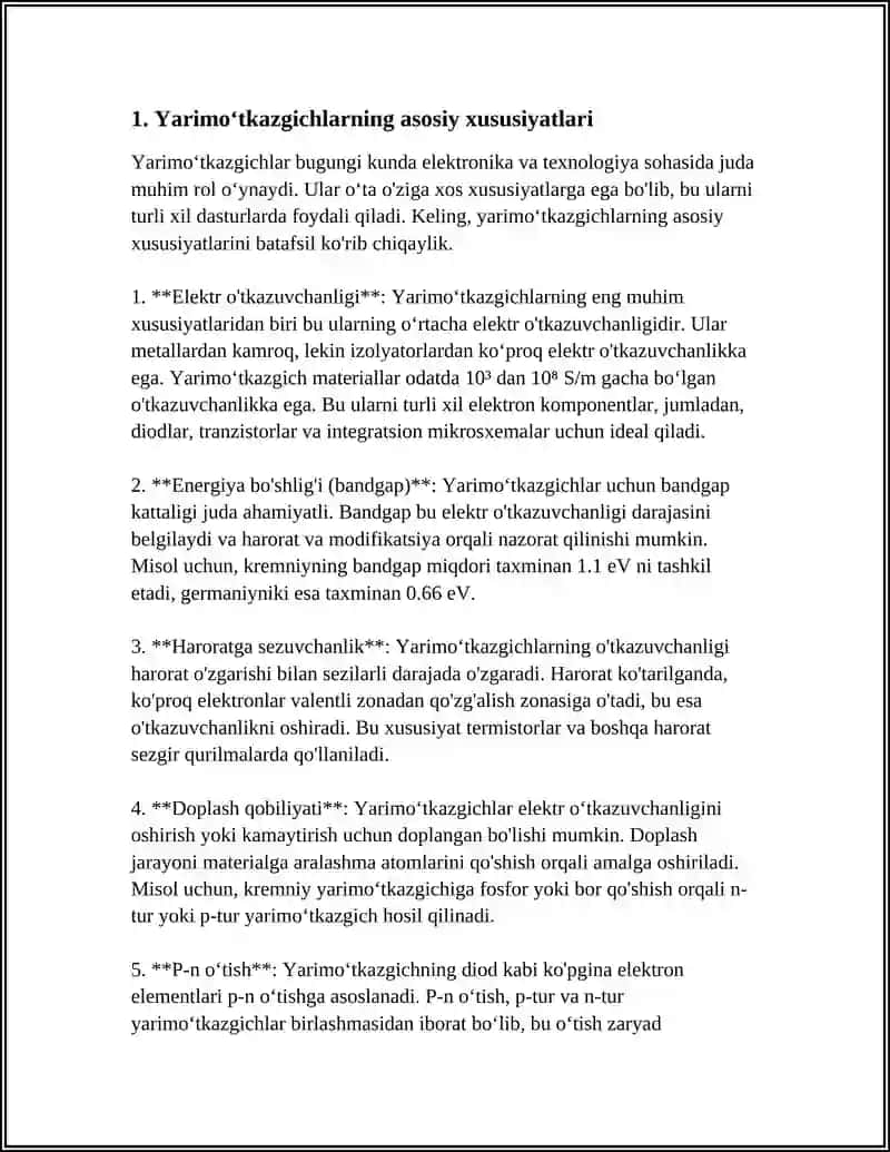 YARIMOʻTKAZGICHLARDA NOMUVOZANATDAGI ZARYAD TASHUVCHILARNING FAZOVIY TAQSIMOTI 3