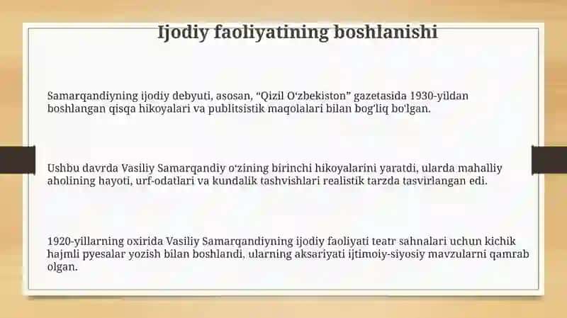 Vasiliy Samarqandiyning hayoti: Yoshlik va shakllanish davri 3