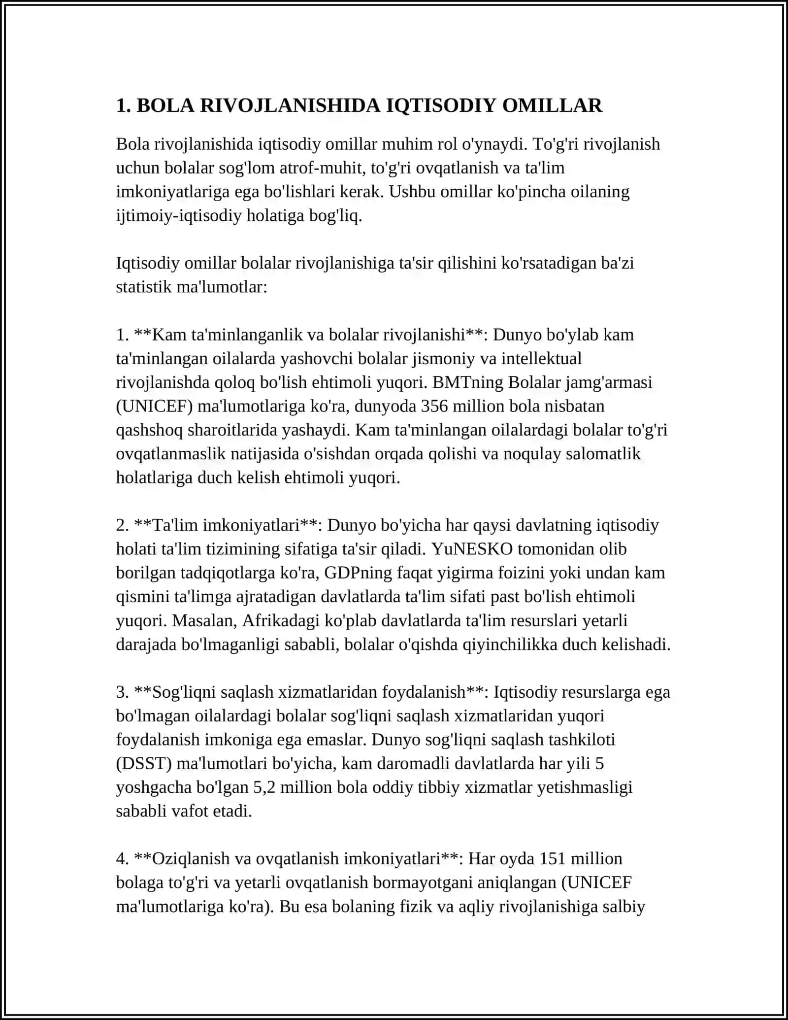 BOLA RIVOJLANISHIGA TA’SIR ETUVCHI OMILLARNI BAXOLASHGA TIZIMLI YONDASHUV 3
