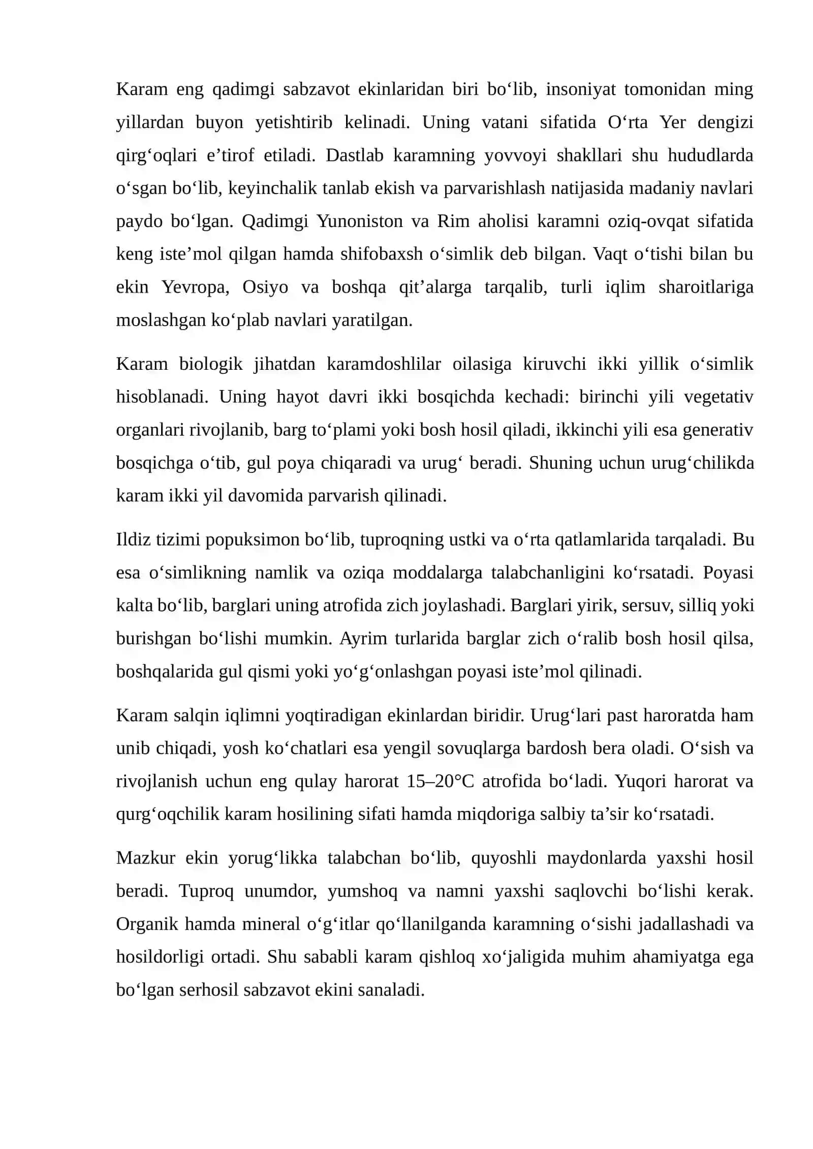 Kam tarqalgan karam turlari, ularning ahamiyati va yetishtrish texnologiyasi 3