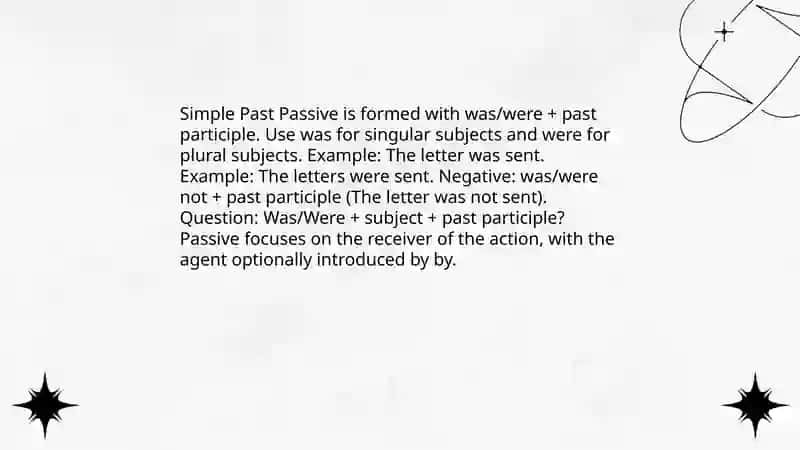 Past Passive 3
